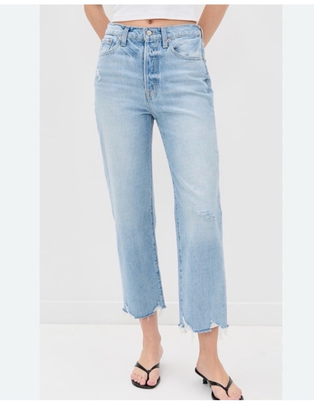 Pistola Cassie straight leg cropped Ankle jeans 25